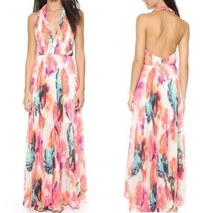 Alice + Olivia Clare Pleated Halter Dress, Size 8